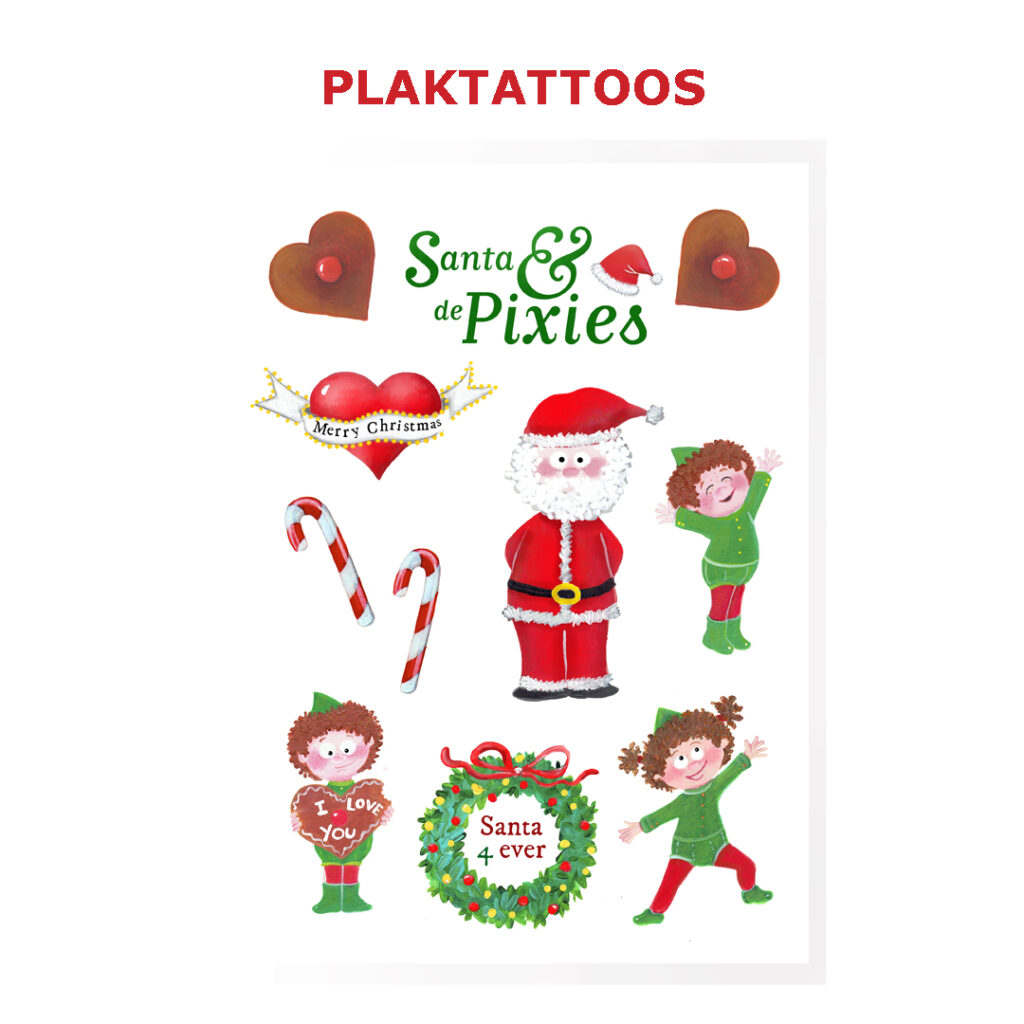 plaktattoos kerstmis