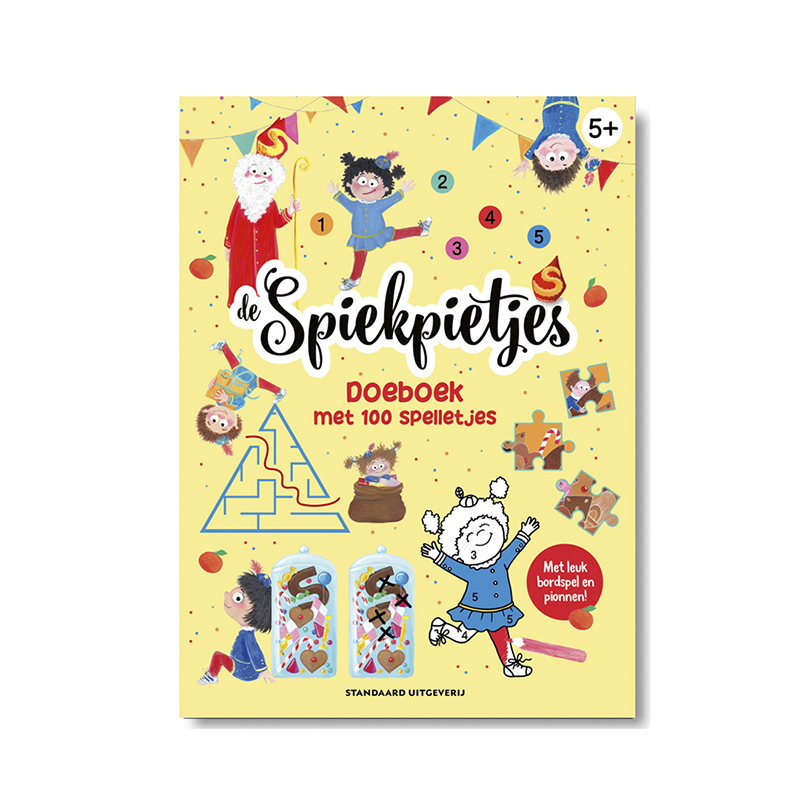 leuk doe boek vol spelletjes en kleurplaten van de Spiekpietjes.